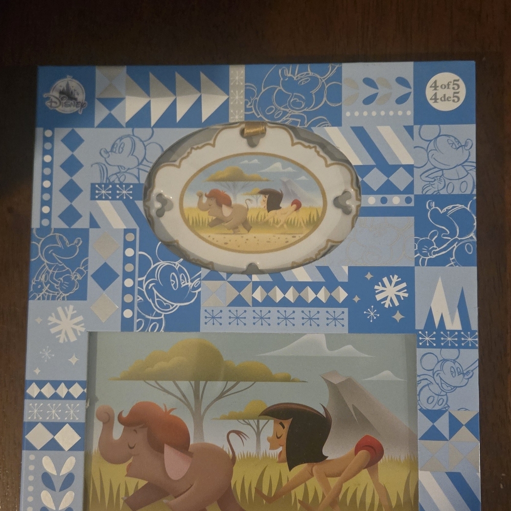 Disney Sketchbook Artist Series Junglebook Ceramic Ornament And Lithograph